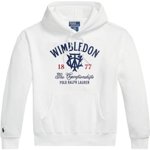 Polo Ralph Lauren felpa wimbledon con ricamo - bianco