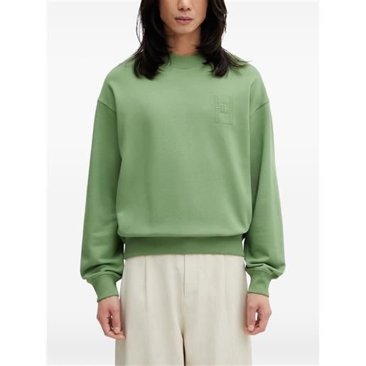 Lacoste embroidered crew-neck sweatshirt - verde