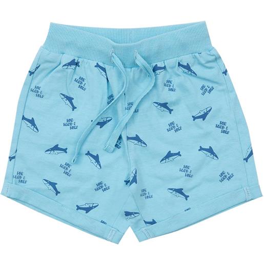 Mawi short jersey bimbo azzurro stampato