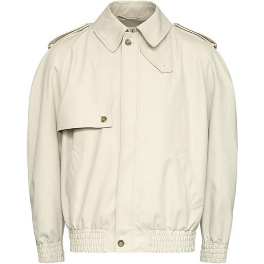 MM6 Maison Margiela giacca in twill di cotone - toni neutri