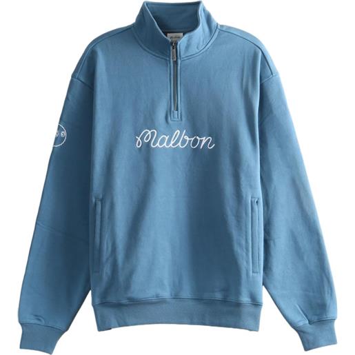 Malbon Golf maglione con zip - blu