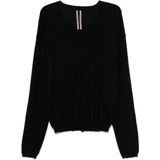 Rick Owens t-shirt con scollo a v - nero