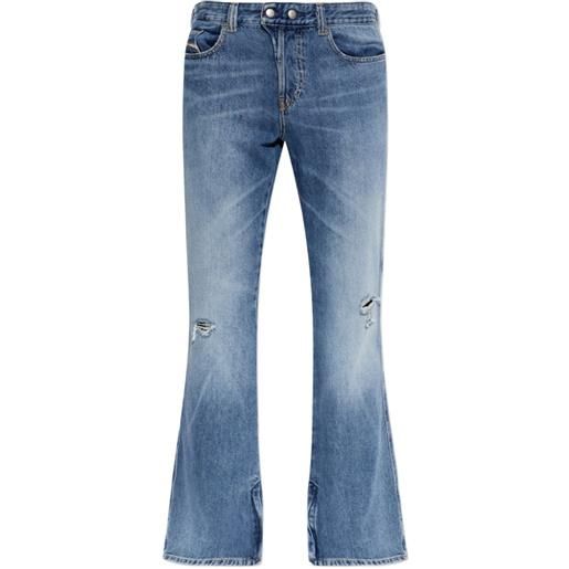 Diesel jeans svasati con effetto vissuto - blu