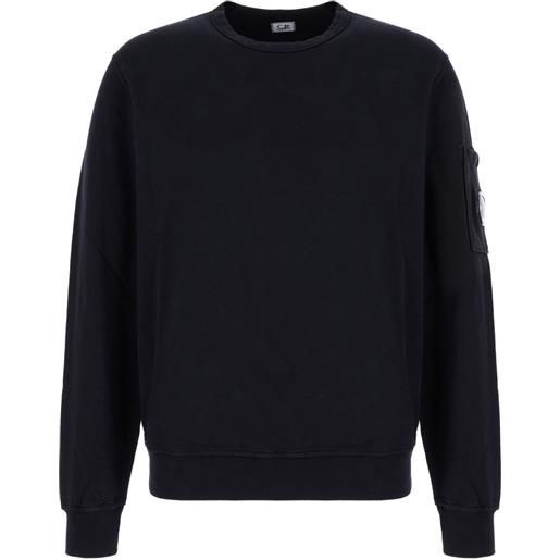 C.P. Company felpa diagonal raised in pile - nero