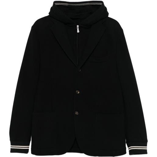 Eleventy blazer con cappuccio - nero