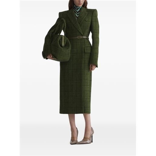 Mugler cappotto sartoriale midi - verde
