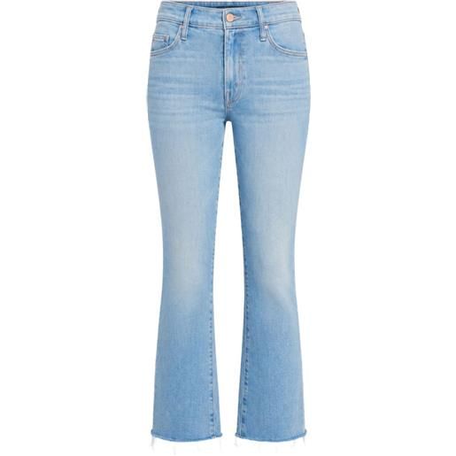 MOTHER jeans the outsider con orlo sfrangiato - blu