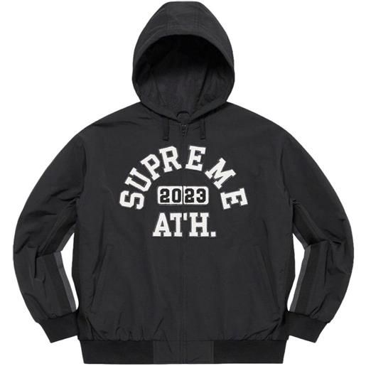 Supreme felpa con cappuccio e logo - nero
