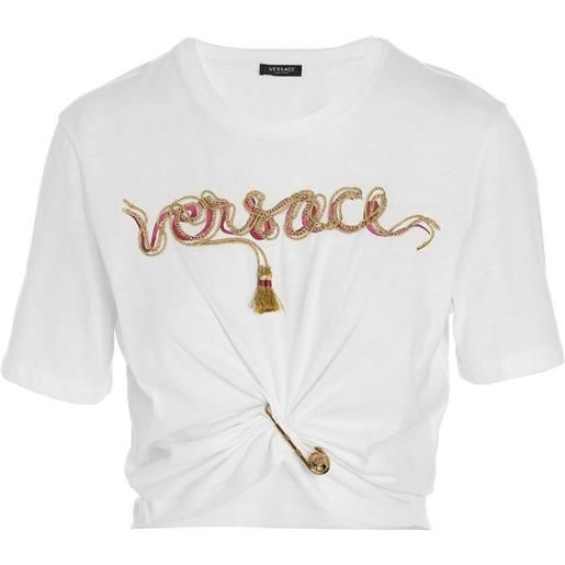 Versace pin logo t-shirt