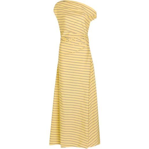 STAUD abito lungo a righe phare - giallo