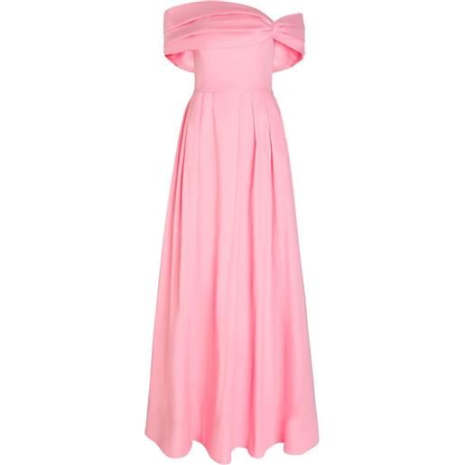 Rebecca Vallance abito da sera dianthe lungo con spalle scoperte - rosa