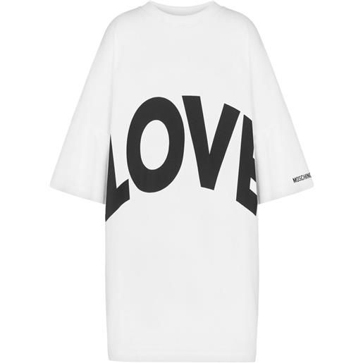 Moschino abito con stampa - bianco