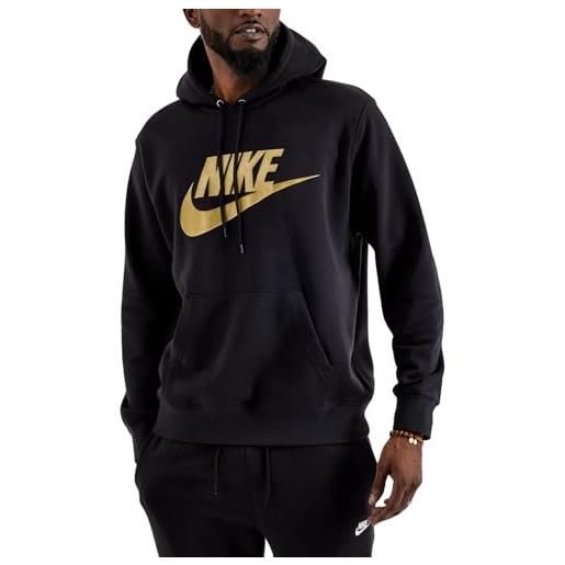 Nike felpa uomo con cappuccio club nero