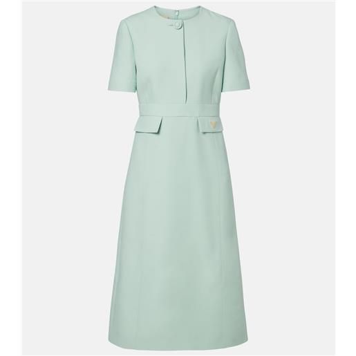 Valentino abito midi vlogo in crepe couture