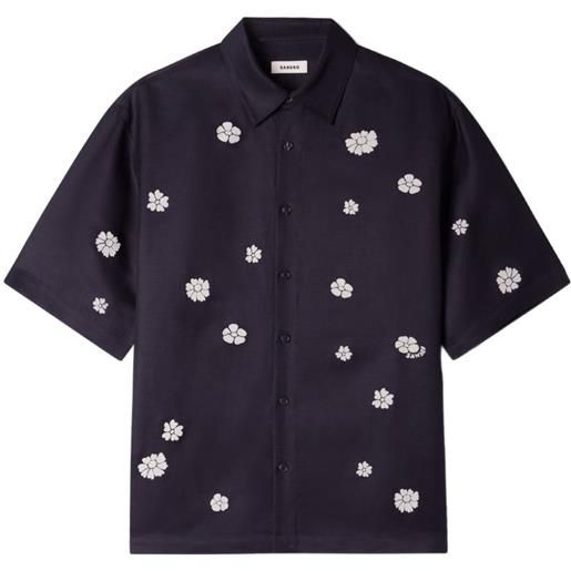 SANDRO camicia a maniche corte - blu