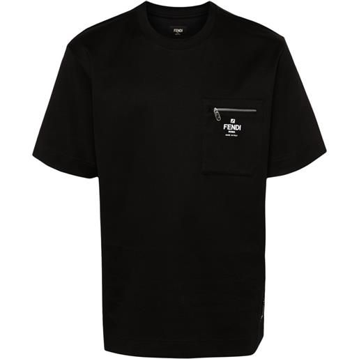 FENDI t-shirt con stampa - nero