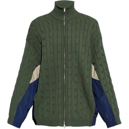 Balenciaga cardigan ibrido - verde