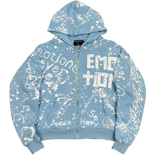 Mixed Emotion felpa con stampa graffiti - blu