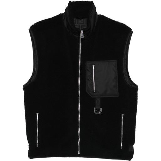 FENDI gilet con zip - nero