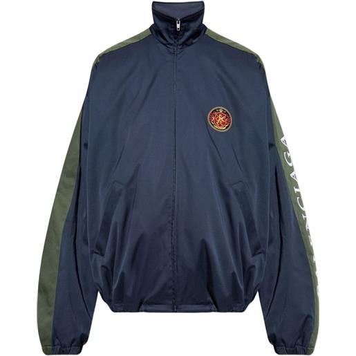 Balenciaga bomber con applicazione - blu