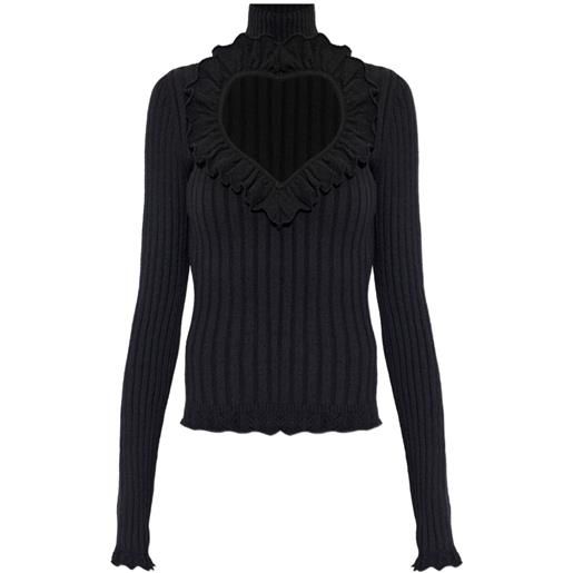 Balenciaga maglione con ruches - nero