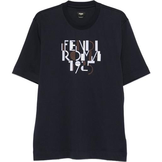 FENDI t-shirt fendi roma 1925 - blu