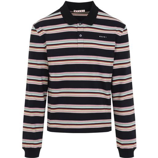 Marni camicia a righe a maniche lunghe - nero