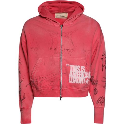 SEKRIT time capsule zip-up hoodie - rosso