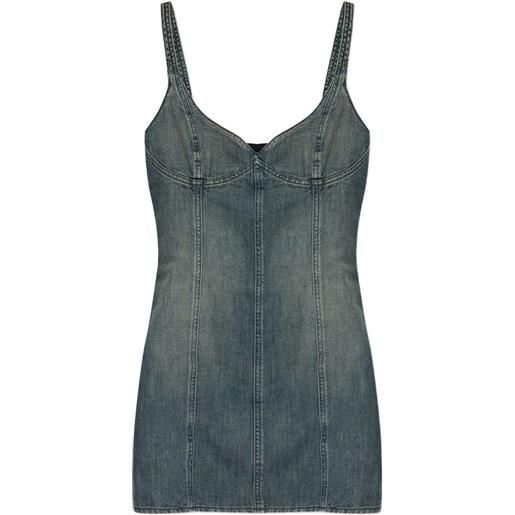 Balenciaga abito corto denim - blu