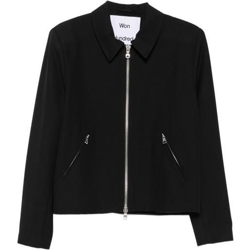 Won Hundred giacca-camicia dutton con zip - nero