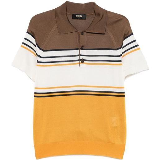 FENDI polo a righe - arancione
