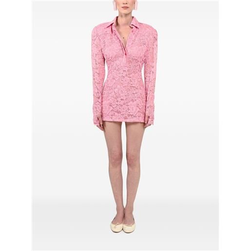 Rowen Rose abito a maniche lunghe con pizzo - rosa