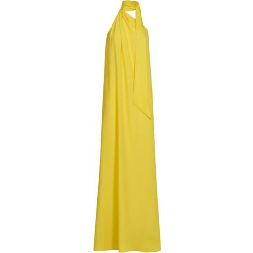 Taller Marmo abito lungo astor con scollo all'americana - giallo