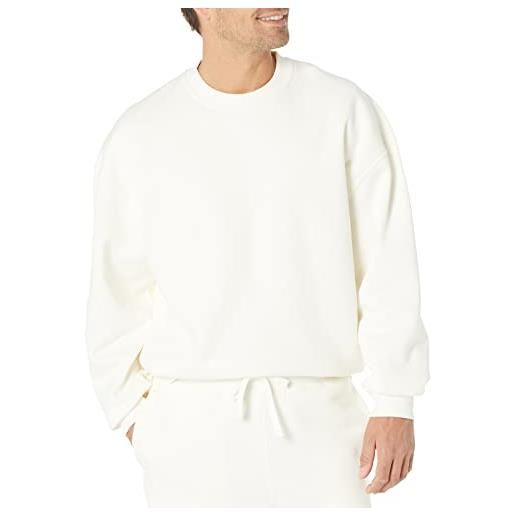 Amazon Essentials felpa girocollo oversize (disponibile nelle taglie big & tall) uomo, bianco guscio d'uovo, xl