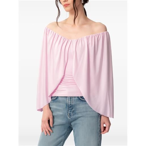 CONCEPTO top rosea con spalle scoperte - rosa