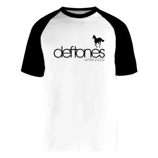 Jinbetee white pony t-shirt bianca a maniche corte con maglietta da baseball unisex
