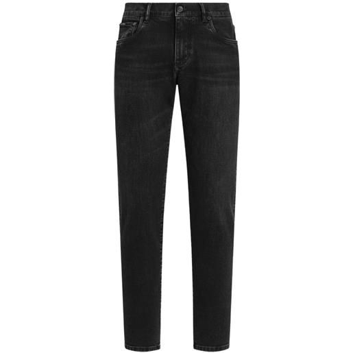 Dolce & Gabbana jeans slim con vita media - nero