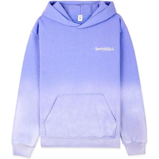 Sporty & Rich felpa serif con ricamo - blu