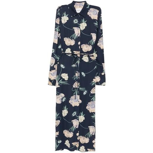 ERDEM chemisier midi a fiori - blu