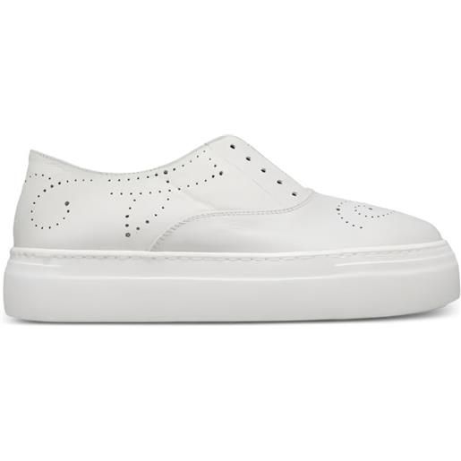 Fratelli Rossetti brogue-detail slip-on sneakers - bianco
