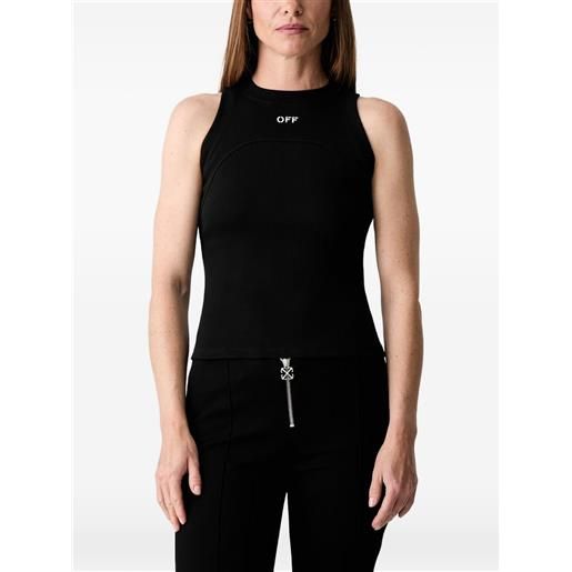Off-White top con logo - nero