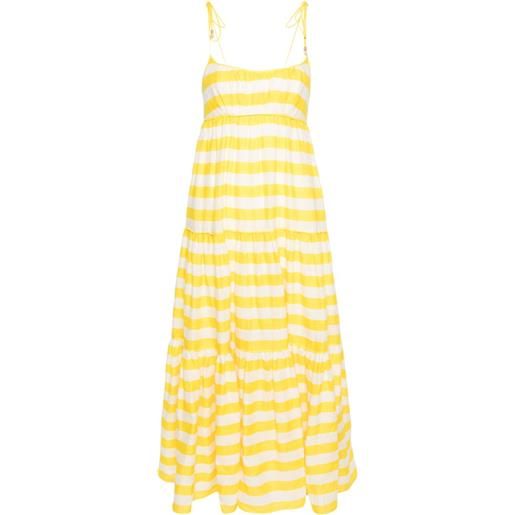 ZIMMERMANN abito midi a righe - giallo