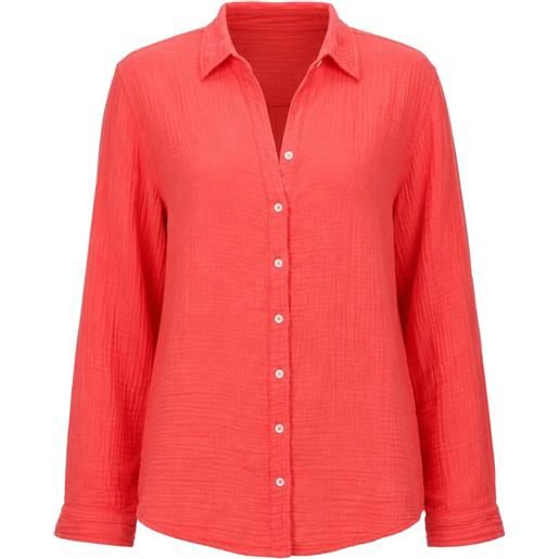 Xirena camicia scout con scollo a v - rosso