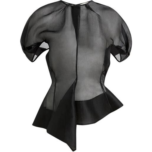 KHAITE top drappeggiato rumi - nero