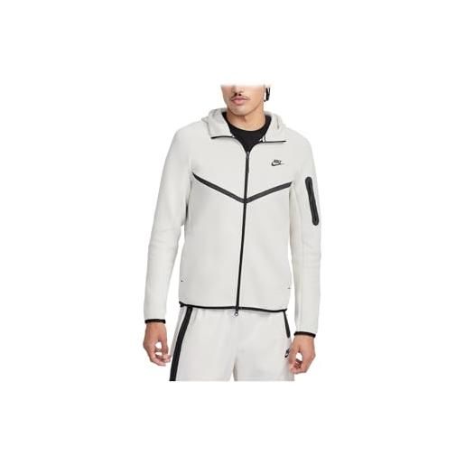 Nike tech hv0949-104 - felpa con cappuccio e zip integrale, da uomo, colore: marrone orewood chiaro/nero), marrone orewood chiaro/nero, x-large