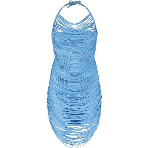 David Koma abito corto con scollo all'americana - blu