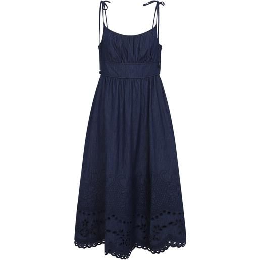 Zimmermann zimmerman mahon broderie denim midi dress