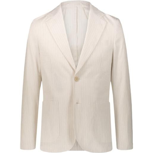 DAN JOHN giacca in lino - bianco e beige