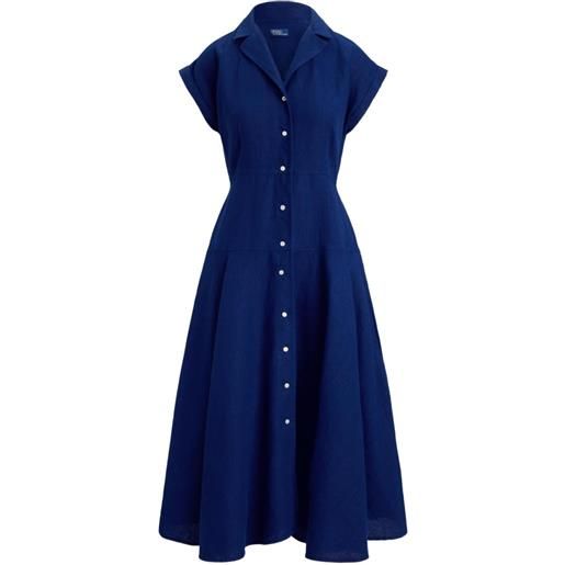 Polo Ralph Lauren chemisier midi svasato - blu