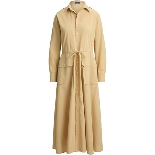Polo Ralph Lauren abito cooper midi con coulisse - toni neutri